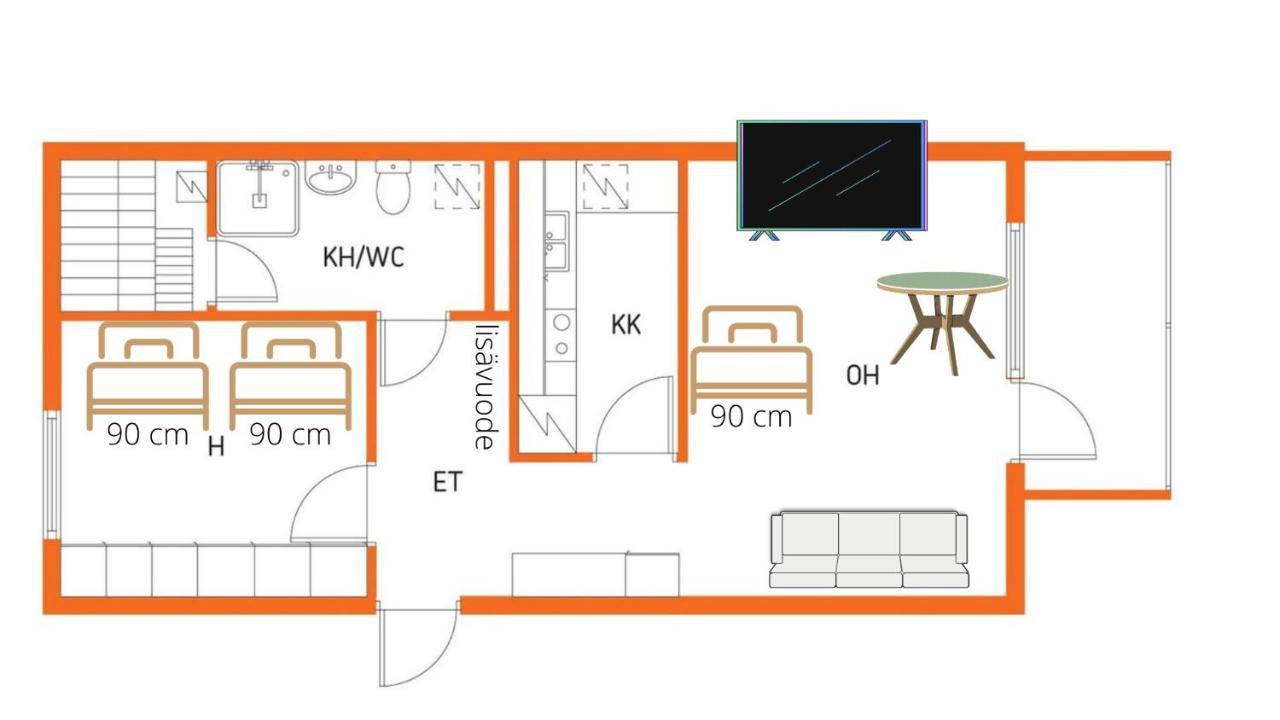 Niinivaara Apartment Saunallinen Ja Ilmastoitu Majoitus 约恩苏 外观 照片
